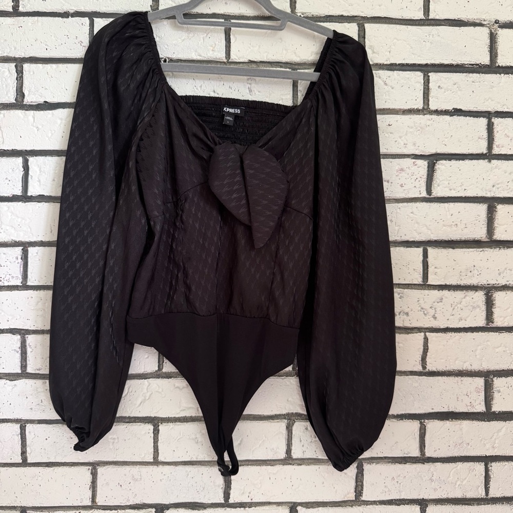 Express Black Bodysuit Top